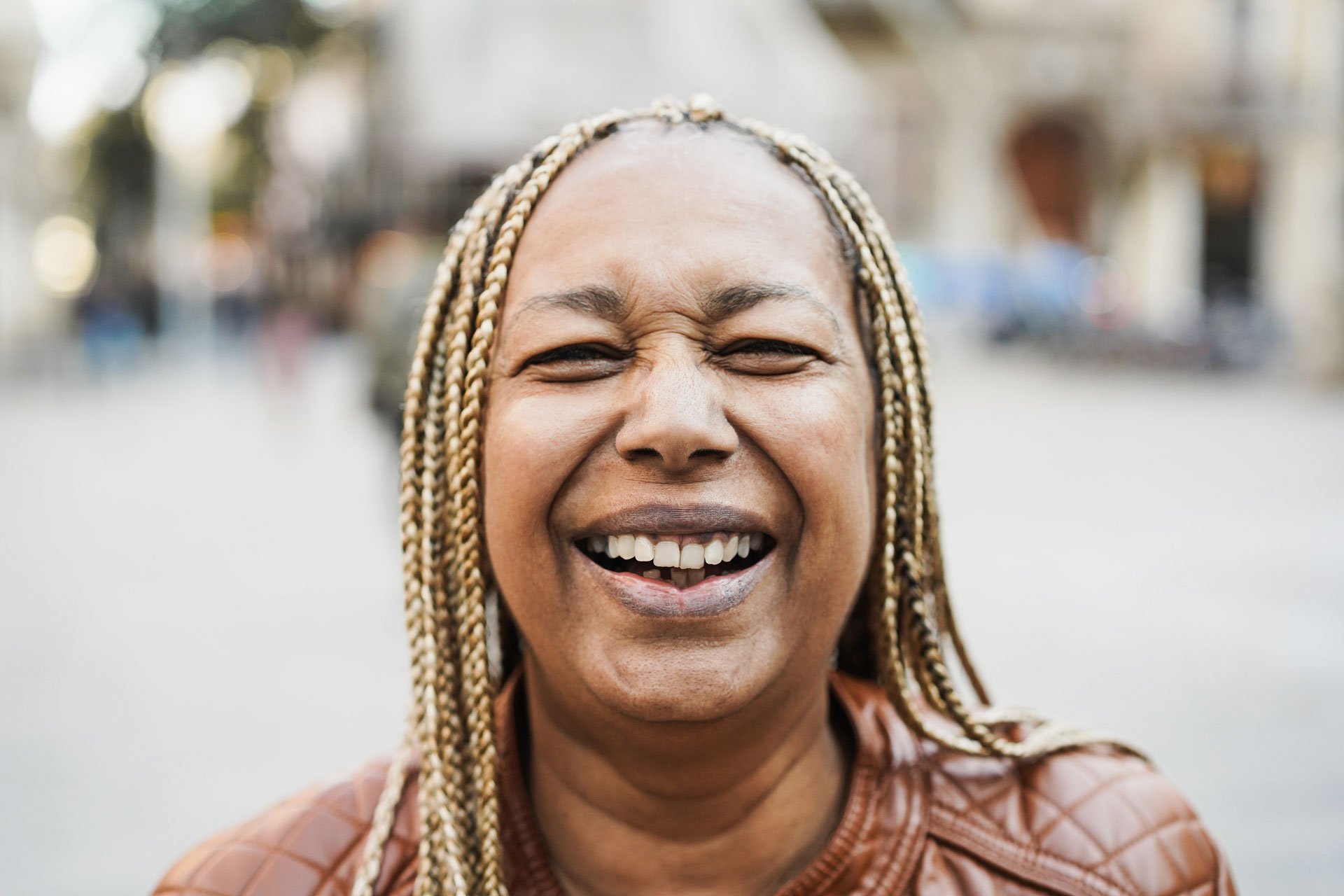 Smiling happy woman.