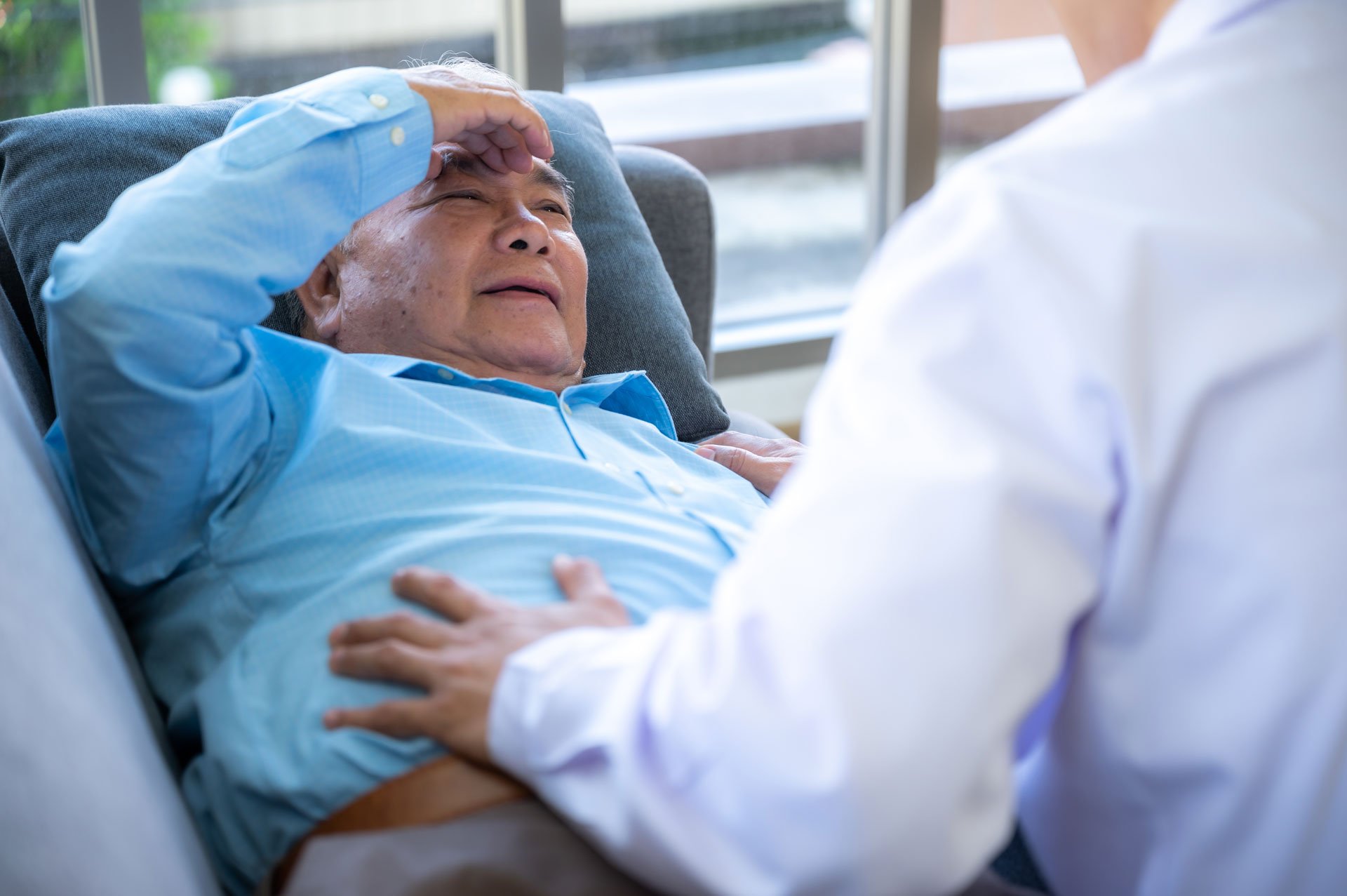 Senior man visiting a doctor.