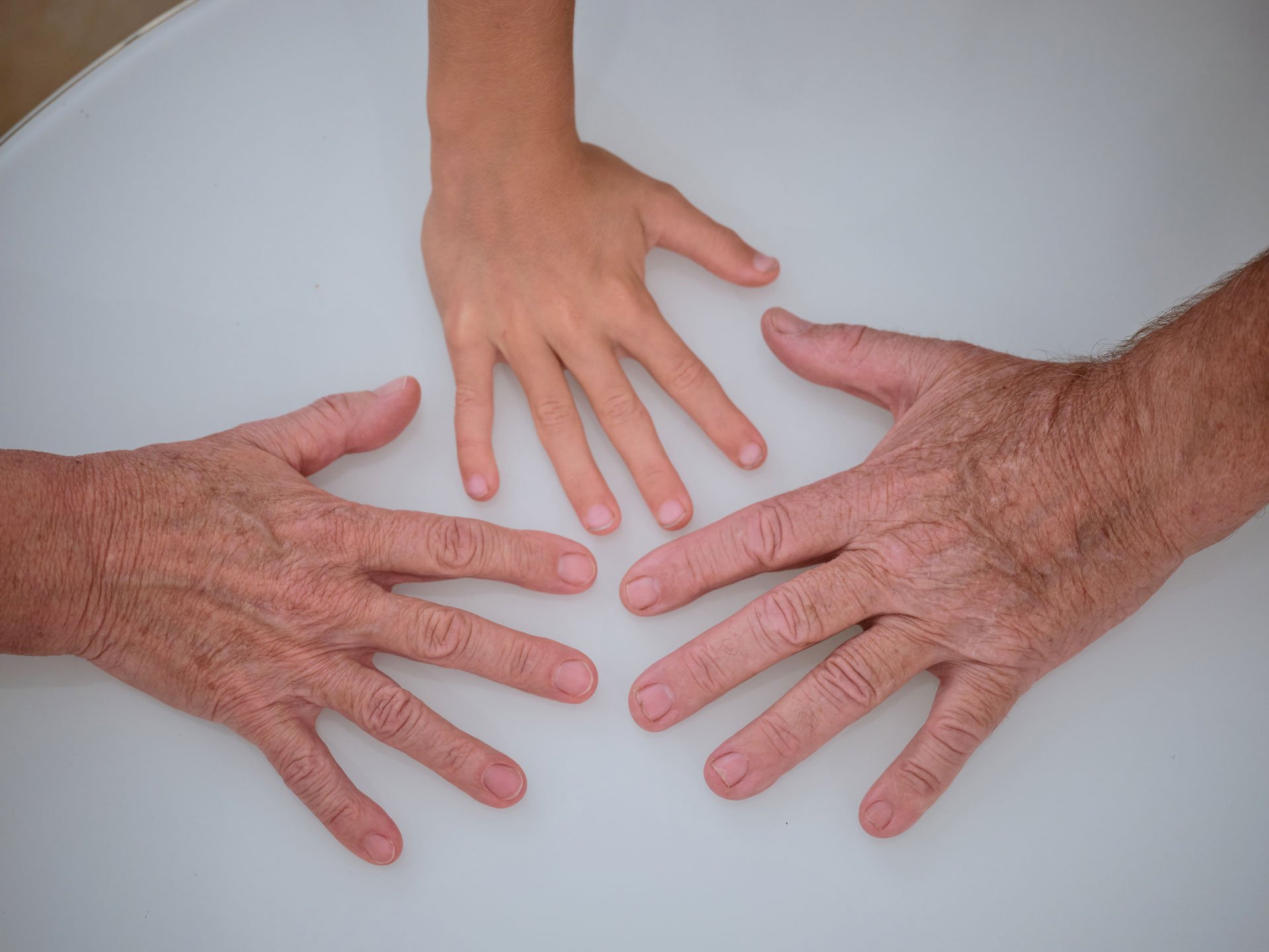 Close up photo of hands.